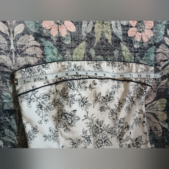 Vintage Studio Y Y2K Strapless Dress 9/10 Floral Drop Waist Coquette Romantic - Picture 8 of 12